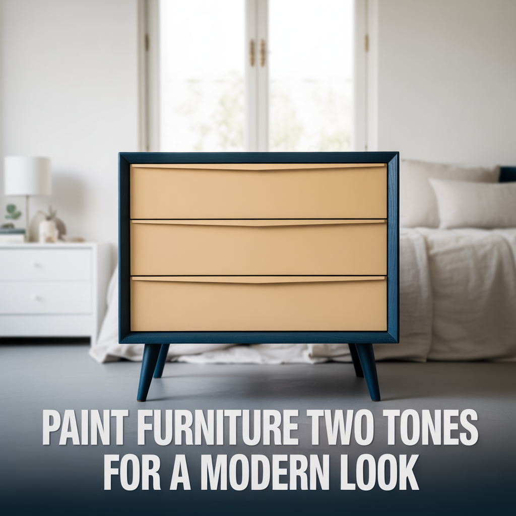 Two-tone painted furniture with a modern color combination and stylish finish