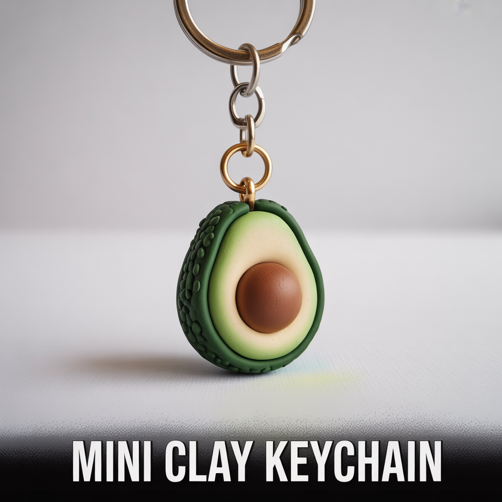 Mini clay chain with linked handcrafted beads for a cute decorative DIY craft piece