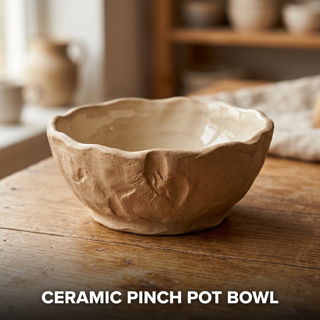 Handmade ceramic pinch pot bowls made from earthenware clay with glossy glaze finish