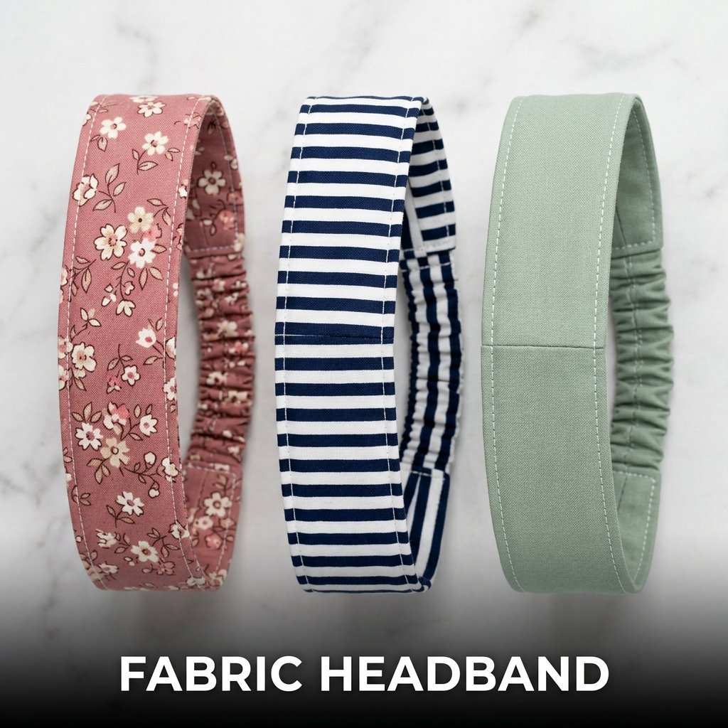 Fabric headband with soft gathered design and stylish handmade hair accessory look